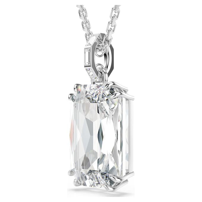 Pendentif Millenia taille octogonale, blanc, plaqué rhodium Pendentif Millenia taille octogonale, blanc, plaqué rhodium