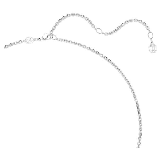 Pendentif Millenia taille octogonale, blanc, plaqué rhodium Pendentif Millenia taille octogonale, blanc, plaqué rhodium