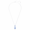 Pendentif Millenia, taille octogonale, bleu, plaqué rhodium Pendentif Millenia, taille octogonale, bleu, plaqué rhodium