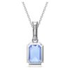 Pendentif Millenia, taille octogonale, bleu, plaqué rhodium Pendentif Millenia, taille octogonale, bleu, plaqué rhodium