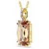 Pendentif Millenia, taille octogonale, couleur caramel, plaqué or Pendentif Millenia, taille octogonale, couleur caramel, plaqué or