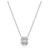 Pendentif octogonal avec diamants synthétiques 0,5 ct au total, forme octogonale, or blanc 14 carats Pendentif octogonal avec diamants synthétiques 0,5 ct au total, forme octogonale, or blanc 14 carats