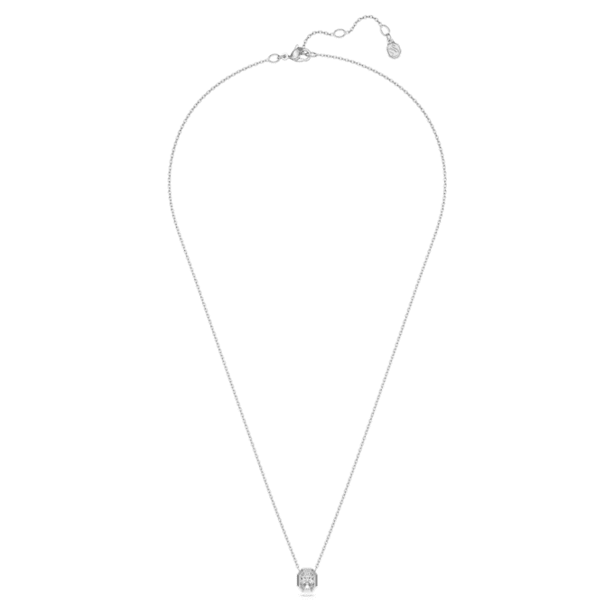 Pendentif octogonal avec diamants synthétiques 0,5 ct au total, forme octogonale, or blanc 14 carats Pendentif octogonal avec diamants synthétiques 0,5 ct au total, forme octogonale, or blanc 14 carats