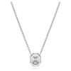 Pendentif octogonal avec diamants synthétiques 0,5 ct au total, forme octogonale, or blanc 14 carats Pendentif octogonal avec diamants synthétiques 0,5 ct au total, forme octogonale, or blanc 14 carats