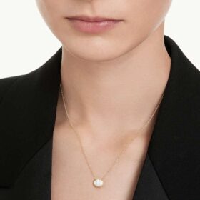 Pendentif octogonal avec diamants synthétiques 1,0 ct au total, forme octogonale, or jaune 14 carats