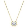 Pendentif octogonal avec diamants synthétiques 1,0 ct au total, forme octogonale, or jaune 14 carats Pendentif octogonal avec diamants synthétiques 1,0 ct au total, forme octogonale, or jaune 14 carats