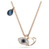 Pendentif « Œil » Symbolica, multicolore, plaqué or rose