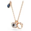 Pendentif « Œil » Symbolica, multicolore, plaqué or rose