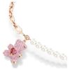 Pendentif ours en peluche avec perles de cristal, rose, plaqué or rose Pendentif ours en peluche avec perles de cristal, rose, plaqué or rose
