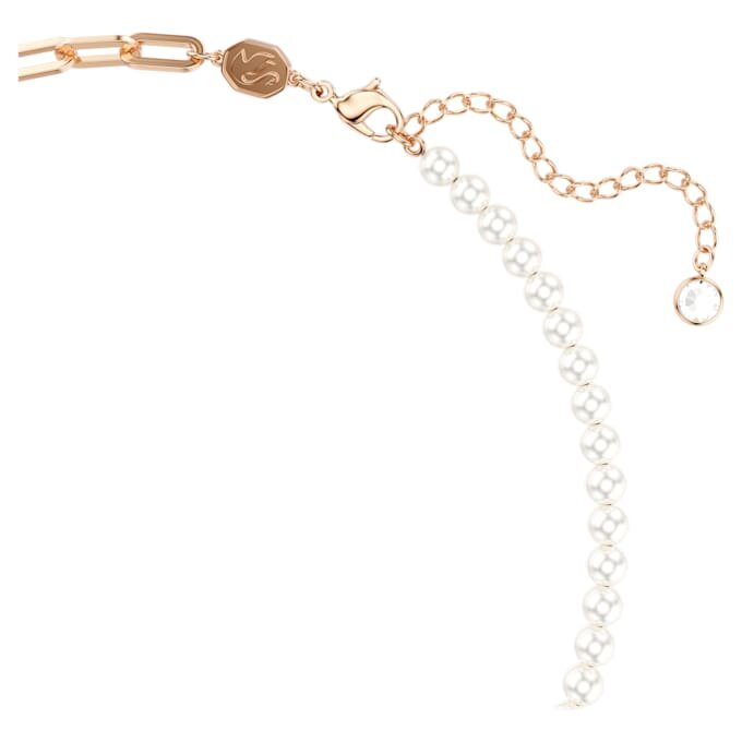 Pendentif ours en peluche avec perles de cristal, rose, plaqué or rose Pendentif ours en peluche avec perles de cristal, rose, plaqué or rose
