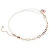 Pendentif ours en peluche avec perles de cristal, rose, plaqué or rose Pendentif ours en peluche avec perles de cristal, rose, plaqué or rose