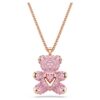 Pendentif ours en peluche, rose, plaqué or rose Pendentif ours en peluche, rose, plaqué or rose