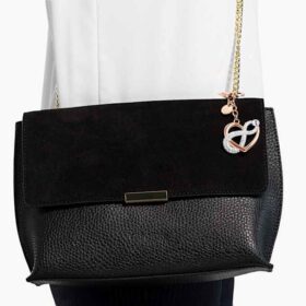 Pendentif pour sac « Infinity and Heart », blanc, finition métaux mélangés