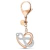 Pendentif pour sac « Infinity and Heart », blanc, finition métaux mélangés Pendentif pour sac « Infinity and Heart », blanc, finition métaux mélangés
