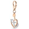 Pendentif pour sac « Infinity and Heart », blanc, finition métaux mélangés Pendentif pour sac « Infinity and Heart », blanc, finition métaux mélangés