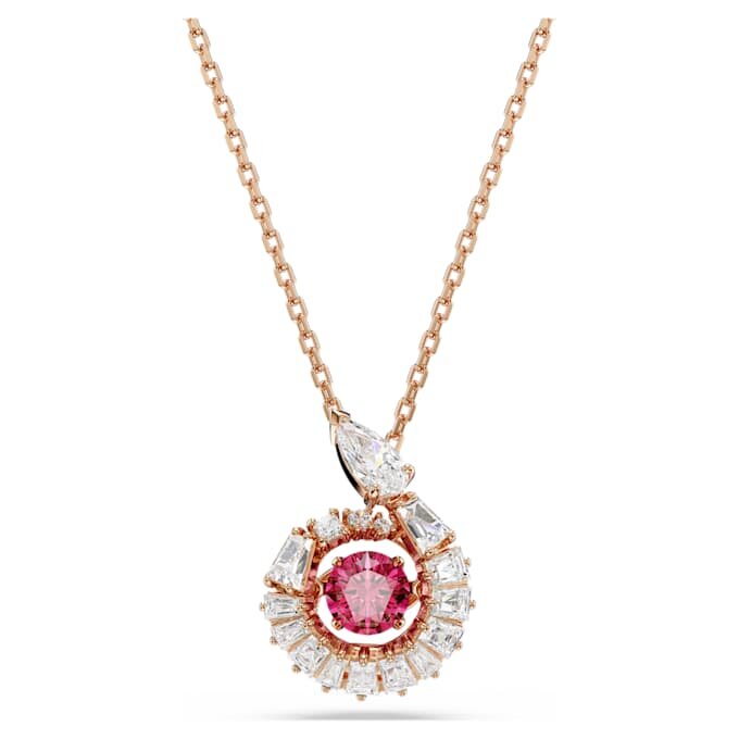 Pendentif serpent à tailles variées, Année du serpent, rouge, plaqué or rose Pendentif serpent à tailles variées, Année du serpent, rouge, plaqué or rose