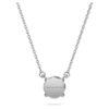Pendentif solitaire Eternity avec diamants synthétiques, 1 ct au total, forme ronde, or blanc 14 carats Pendentif solitaire Eternity avec diamants synthétiques, 1 ct au total, forme ronde, or blanc 14 carats