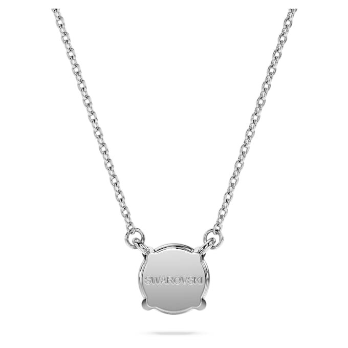Pendentif solitaire Eternity avec diamants synthétiques, 1 ct au total, forme ronde, or blanc 14 carats Pendentif solitaire Eternity avec diamants synthétiques, 1 ct au total, forme ronde, or blanc 14 carats