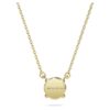 Pendentif solitaire Eternity avec diamants synthétiques, 1 ct au total, forme ronde, or jaune 14 carats Pendentif solitaire Eternity avec diamants synthétiques, 1 ct au total, forme ronde, or jaune 14 carats