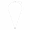 Pendentif solitaire Eternity avec diamants synthétiques de 2 carats au total, forme ronde, or blanc 14 carats Pendentif solitaire Eternity avec diamants synthétiques de 2 carats au total, forme ronde, or blanc 14 carats
