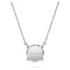 Pendentif solitaire Eternity avec diamants synthétiques de 2 carats au total, forme ronde, or blanc 14 carats Pendentif solitaire Eternity avec diamants synthétiques de 2 carats au total, forme ronde, or blanc 14 carats