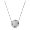Pendentif solitaire Eternity Halo avec diamants synthétiques, 1 ct au total, forme ronde, or blanc 14 carats Pendentif solitaire Eternity Halo avec diamants synthétiques, 1 ct au total, forme ronde, or blanc 14 carats