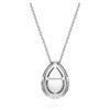 Pendentif solitaire « Eternity Halo » avec diamants synthétiques, 1 ct au total, taille poire, or blanc 14 carats Pendentif solitaire « Eternity Halo » avec diamants synthétiques, 1 ct au total, taille poire, or blanc 14 carats