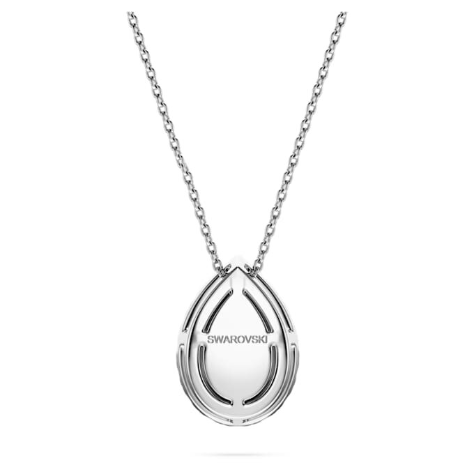 Pendentif solitaire « Eternity Halo » avec diamants synthétiques, 1 ct au total, taille poire, or blanc 14 carats Pendentif solitaire « Eternity Halo » avec diamants synthétiques, 1 ct au total, taille poire, or blanc 14 carats