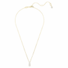 Pendentif Stilla Attract, taille ronde, blanc, plaqué or Pendentif Stilla Attract, taille ronde, blanc, plaqué or