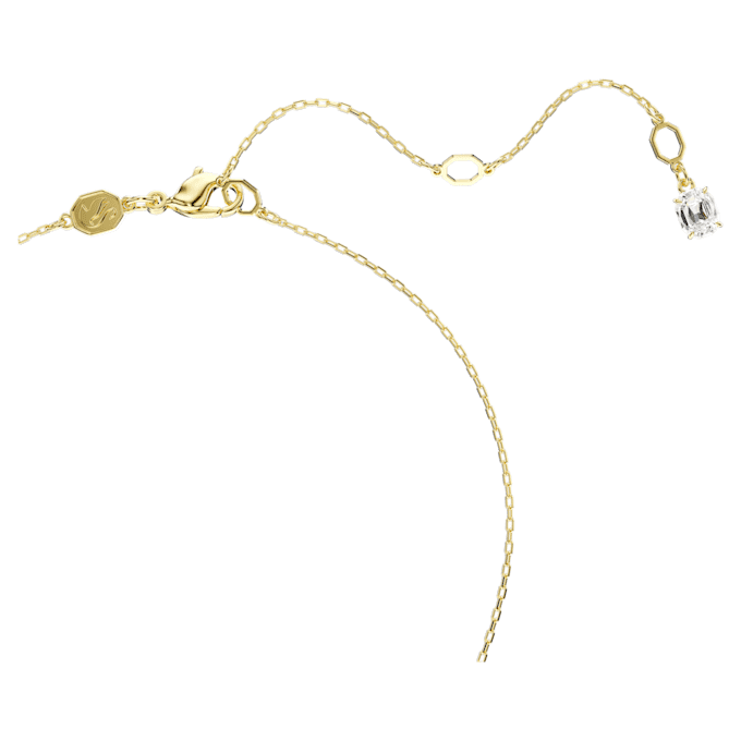 Pendentif Stilla Attract, taille ronde, blanc, plaqué or Pendentif Stilla Attract, taille ronde, blanc, plaqué or