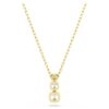 Pendentif Stilla Attract, taille ronde, blanc, plaqué or Pendentif Stilla Attract, taille ronde, blanc, plaqué or