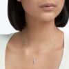 Pendentif Stilla Attract, taille ronde, blanc, plaqué rhodium Pendentif Stilla Attract, taille ronde, blanc, plaqué rhodium