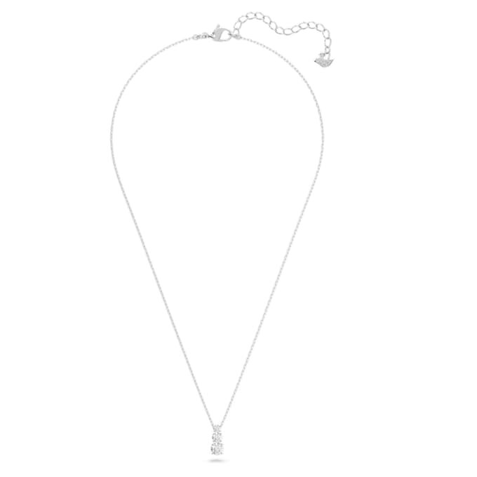 Pendentif Stilla Attract, taille ronde, blanc, plaqué rhodium Pendentif Stilla Attract, taille ronde, blanc, plaqué rhodium