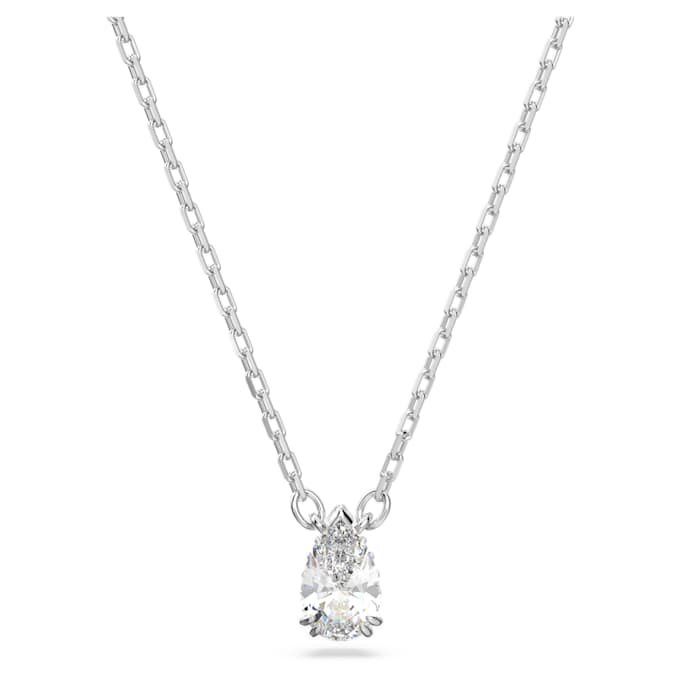 Pendentif Stilla taille poire, blanc, plaqué rhodium Pendentif Stilla taille poire, blanc, plaqué rhodium