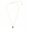 Pendentif Stilla, taille rectangulaire, vert, plaqué or Pendentif Stilla, taille rectangulaire, vert, plaqué or