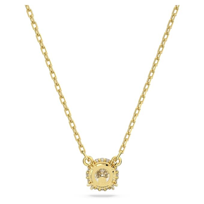 Pendentif Stilla, taille ronde, blanc, plaqué or Pendentif Stilla, taille ronde, blanc, plaqué or