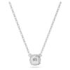 Pendentif Stilla, taille ronde, blanc, plaqué rhodium