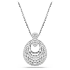 Pendentif Sublima blanc, plaqué rhodium