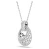 Pendentif Sublima blanc, plaqué rhodium Pendentif Sublima blanc, plaqué rhodium