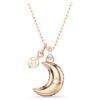 Pendentif Sublima Perle de cristal, Lune, Multicolore, plaqué or rose