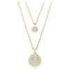 Pendentif superposé Sublima, blanc, plaqué or Pendentif superposé Sublima, blanc, plaqué or