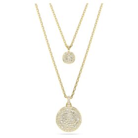 Pendentif superposé Sublima, blanc, plaqué or