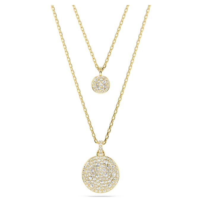 Pendentif superposé Sublima, blanc, plaqué or Pendentif superposé Sublima, blanc, plaqué or