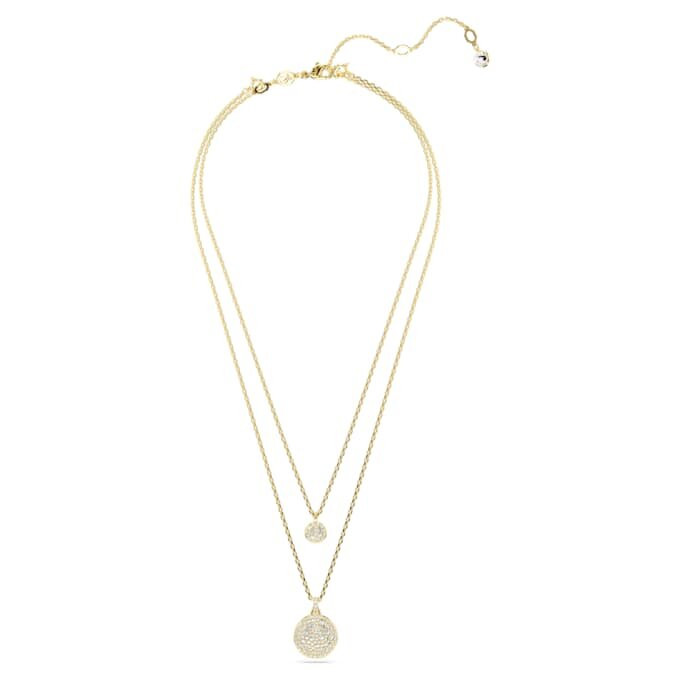 Pendentif superposé Sublima, blanc, plaqué or Pendentif superposé Sublima, blanc, plaqué or