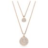 Pendentif superposé Sublima, blanc, plaqué or rose