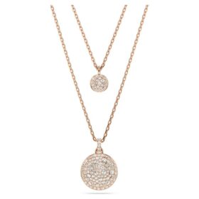 Pendentif superposé Sublima, blanc, plaqué or rose