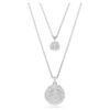 Pendentif superposé Sublima blanc, plaqué rhodium Pendentif superposé Sublima blanc, plaqué rhodium