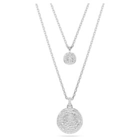 Pendentif superposé Sublima blanc, plaqué rhodium