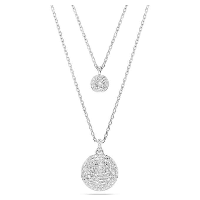 Pendentif superposé Sublima blanc, plaqué rhodium Pendentif superposé Sublima blanc, plaqué rhodium
