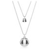 Pendentif superposé Sublima blanc, plaqué rhodium Pendentif superposé Sublima blanc, plaqué rhodium